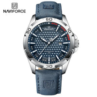 Men’s NAVIFORCE Quartz Watch – Sport, Leather, Waterproof