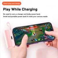 10000mAh Mini Portable Power Bank External Battery Plug Play Power Bank Type C Fast Effective Charger For iPhone Samsung Huawei
