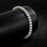 Women’s S925 Sterling Silver Tennis Bracelet – ALIZERO 4mm Zirconia, Elegant Engagement Jewelry