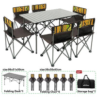 Whotman 73012 Outdoor Folding Table Chair Camping Set Portable   BBQ Picnic Table Waterproof Foldable Durable Folding Table Desk