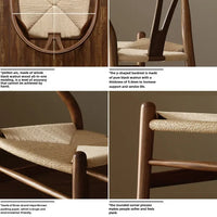 Nordic Cane-Woven Wooden Armchair – Indoor/Outdoor Lounge Chair