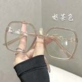 Oversized Square Eyeglasses Woman Men 2022 New Blue Light-blocking Male Female Eyewear Trendy Glasses for Reading 1PCS Jack's Clearance