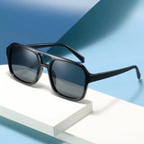 adult style, sunglasses, square Double new beam personalized Korean version, trendy sunglasses, high-end, UV resistant,