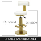 Bar Stools - Counter Height Adjustable Swivel Bar Chair - Modern Stainless Steel - Kitchen Counter Stools - Dining Chairs Set