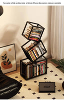 Rotating Bookshelf Organizer – Stylish Storage for Books & Magazines