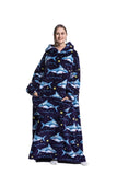 Oversized Wearable Blanket Cozy Warm Hoodie for Adults Soft Sweatshirt for Gifts One Size Fits All