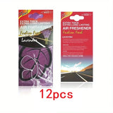 Natural Vanilla Tea Leaf Car Air Fresheners – Hanging Auto Perfume (3–60 Pack)