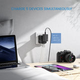 LENCENT International Travel Adapter Travel Charger with 3 USB Port and 1 Type C All-in-one Wall Charger for US EU UK AUS Travel