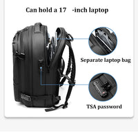 Travel Men 17 inch Laptop Backpack vacuum compression Backpack Business Large Capacity school Backpack expand outdoor backpack
