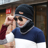 Winter Skullies Beanies Hat - Unisex Wool Scarf Cap with Balaclava Mask
