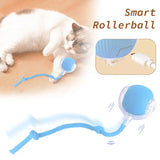 Electric Interactive Cat Toys Ball Auto Rolling Ball Toys For Cats Pets Smart Automatic Teaser USB Rechargeable R9M3