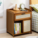 Solid Wood Nightstand – Modern Bedside Drawer Cabinet