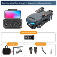 Aerial UAV XT9 high-definition dual lens pixel multi-rotor UAV optical flow fixed high positioning remote control drone - Jack's Clearance