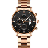Quartz Watch Men Business Fashion Fake Three Eye Six Pin Calendar Watch For Men Mesh Belt Men Watch Non Mechanical Boy - Jack's Clearance