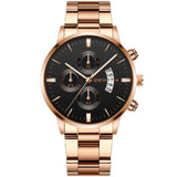 Quartz Watch Men Business Fashion Fake Three Eye Six Pin Calendar Watch For Men Mesh Belt Men Watch Non Mechanical Boy - Jack's Clearance