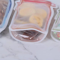 20 Pcs Mason Jar Bags Reusable Ziplocks Food Storage Bags Sealable Leakproof Jar Bags For Snacks Nuts Candies Biscuit Cookies