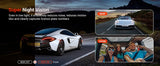 3-Camera Dash Cam System – 1080P Front & Rear WiFi DVR with Night Vision