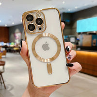 Magnetic Wireless Charging Case for iPhone with Transparent Design and Soft Silicone Cover Jack's Clearance