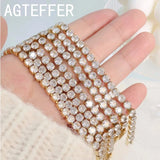 925 Sterling Silver Women’s Rose Gold Tennis Bracelet Cubic Zirconia Jewelry