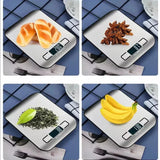 Digital Kitchen Scale with LED Display – 5kg Capacity, Stainless Steel Panel for Food & Jewelry Weighing
