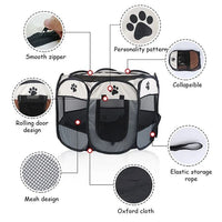 Foldable Pet Tent Kennel - Easy Outdoor Shelter for Dogs & Cats