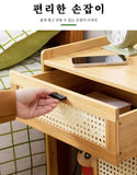 Solid Wood Nightstand – Modern Bedside Drawer Cabinet