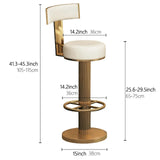 Bar Stools - Counter Height Adjustable Swivel Bar Chair - Modern Stainless Steel - Kitchen Counter Stools - Dining Chairs Set