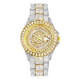 Men's Luxury Baguette Drop Ice Out Diamond Quartz Watch - Battery Powered (Wholesale)
