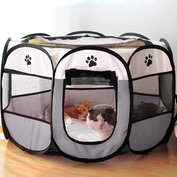 Foldable Pet Tent Kennel - Easy Outdoor Shelter for Dogs & Cats
