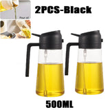 Oil Spray Bottle for Cooking – 200/300/500ml Olive Oil & Vinegar Sprayer with Brush