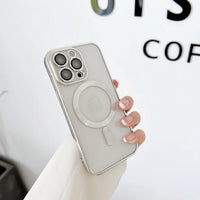Magnetic Wireless Charging Case for iPhone with Transparent Design and Soft Silicone Cover Jack's Clearance