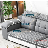 MINGDIBAO Modern U-Shaped Fabric Sectional Sofa with Speaker, Adjustable Headrests,USB Charging - Comfortable Quilted Upholstery