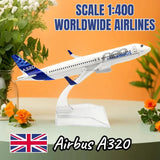 1:400 Scale Diecast Aircraft Model - Boeing & Airbus Airlines from Around the World