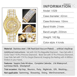 Men's Luxury Baguette Drop Ice Out Diamond Quartz Watch - Battery Powered (Wholesale)