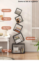 Rotating Bookshelf Organizer – Stylish Storage for Books & Magazines
