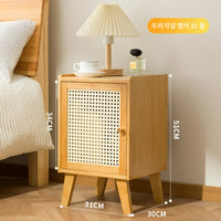 Solid Wood Nightstand – Modern Bedside Drawer Cabinet
