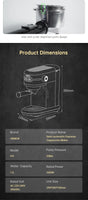 HiBREW 20 Bar Semi-Automatic Espresso Machine – ESE Pod & Powder