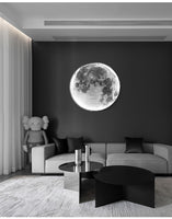 Nordic Modern Designer Art Minimalist Moon Wall Lamp Foyer Gallery Background Bedroom Bedside Roof Creative Decoration Hotel Bar