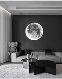 Nordic Modern Designer Art Minimalist Moon Wall Lamp Foyer Gallery Background Bedroom Bedside Roof Creative Decoration Hotel Bar
