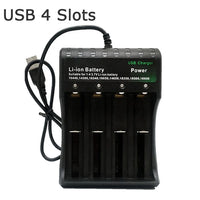 18650 Battery Charger Black 1 2 4 Slots AC 110V 220V Dual For 18650 Charging 3.7V Rechargeable Lithium Battery Charger Jack's Clearance