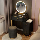 A Set Makeup Dressing Table with Mirror Slate Furniture Girl Bedroom Bedside Storage Cabinet Integrated Minimalist Makeup Vanity Jack's Clearance
