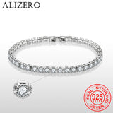 Women’s S925 Sterling Silver Tennis Bracelet – ALIZERO 4mm Zirconia, Elegant Engagement Jewelry