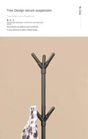 Mobile Floor Standing  Multi HookClothes Rack Tree Branch Shape  and Convenient Coat Rack for Home Living Room Clothing Storage
