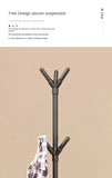 Mobile Floor Standing  Multi HookClothes Rack Tree Branch Shape  and Convenient Coat Rack for Home Living Room Clothing Storage