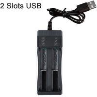 18650 Battery Charger Black 1 2 4 Slots AC 110V 220V Dual For 18650 Charging 3.7V Rechargeable Lithium Battery Charger Jack's Clearance