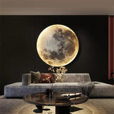 Nordic Modern Designer Art Minimalist Moon Wall Lamp Foyer Gallery Background Bedroom Bedside Roof Creative Decoration Hotel Bar