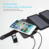 Portable Foldable Solar Charging Panel - 5V 2.1A USB Output, High Power, Camping Tool