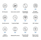 E88 Foldable 4K HD Drone with Wi-Fi & Altitude Hold