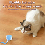 Electric Interactive Cat Toys Ball Auto Rolling Ball Toys For Cats Pets Smart Automatic Teaser USB Rechargeable R9M3