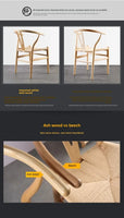 Nordic Cane-Woven Wooden Armchair – Indoor/Outdoor Lounge Chair